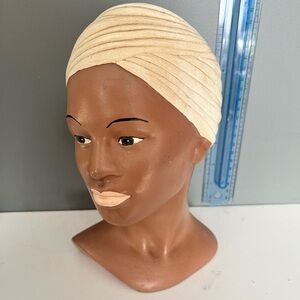 african american woman bust head statue With Turban Headwrap
